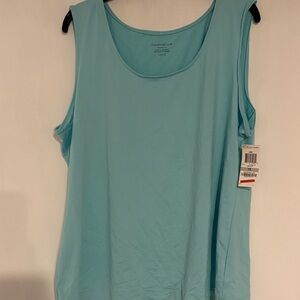 Charter Club Tank Top — Aqua Blue Scoop Neck
